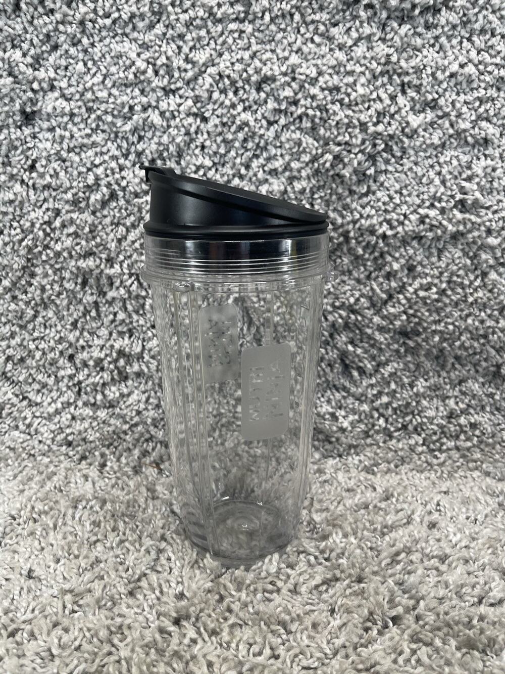 Nutrí Ninja Blender Replacement 24 Oz Cup Black Flip Top Sip & Seal Lid Gadgets